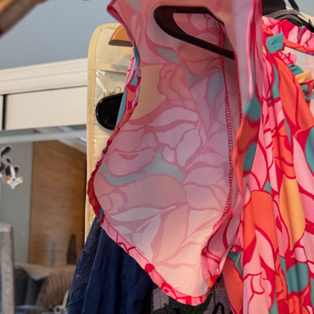 Colorful Floral Women's Maxi Dress - Picture 4 of 5